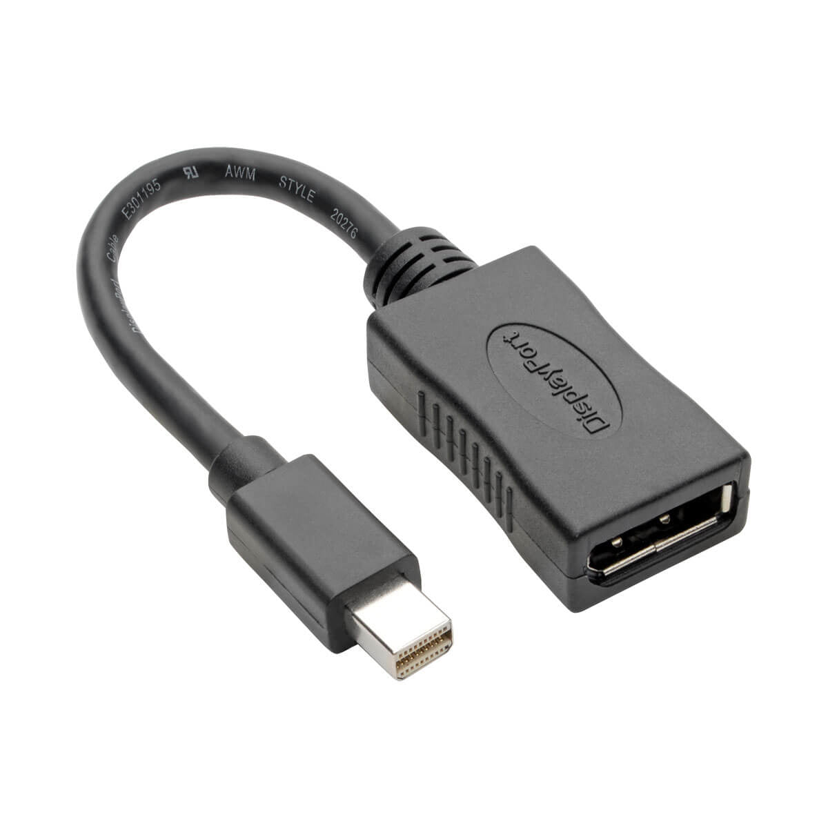 Tripp Lite P139-06N-Dp4K6B Keyspan Mini Displayport To Displayport Adapter, 4K 60 Hz, Black (M/F), 6-In. (15.24 Cm)