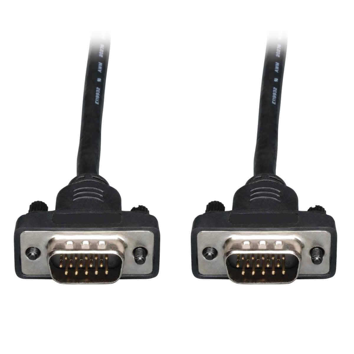 Tripp Lite P502-015-Sm Low-Profile Vga High-Resolution Rgb Coaxial Cable (Hd15 M/M)), 15 Ft. (4.57 M)