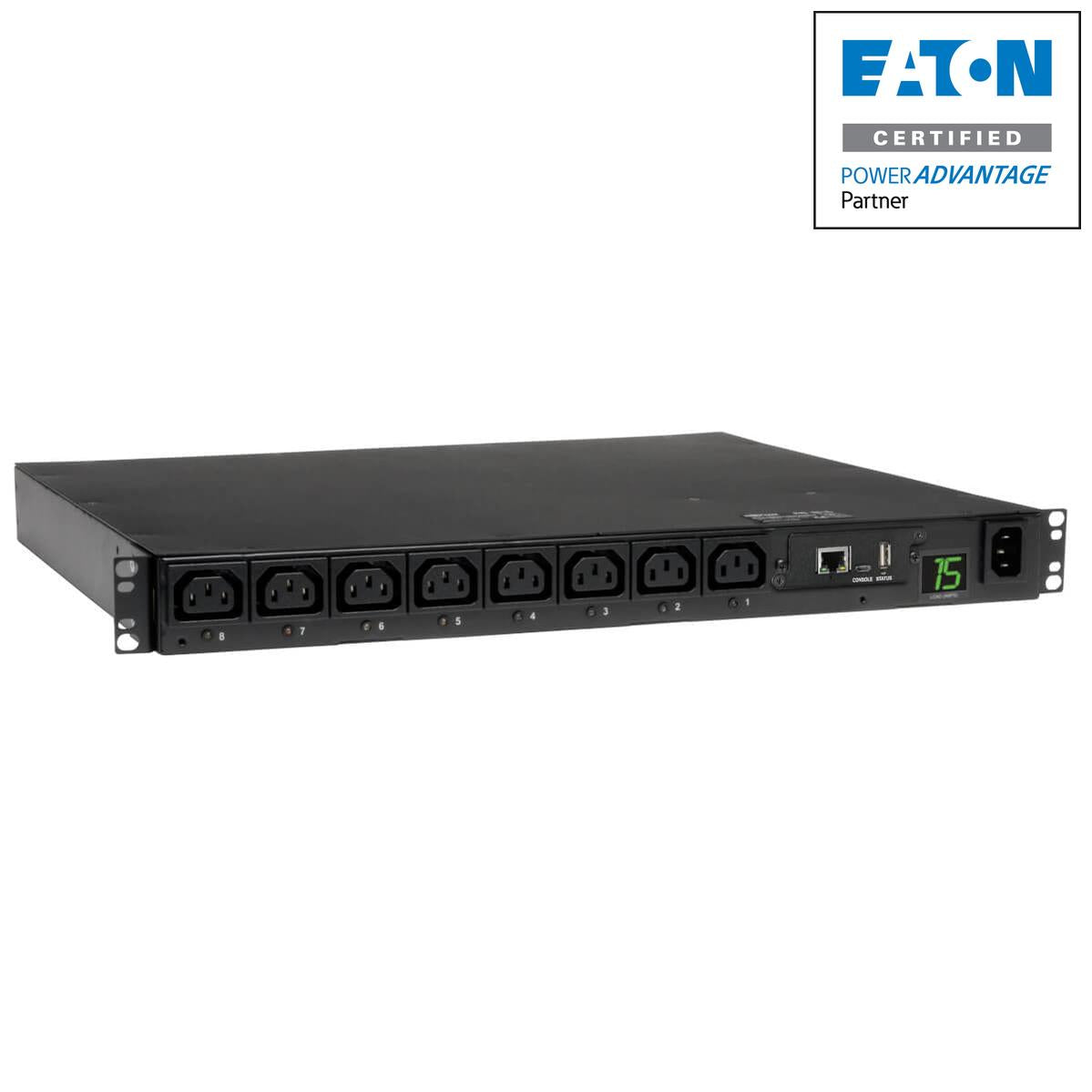 Tripp Lite Pdumh15Hvnet 2.5Kw Single-Phase 208/230V Switched Pdu - Lx Platform, 8 C13 Outlets, C14 Input 2M Cord, 1U Rack-Mount, Taa