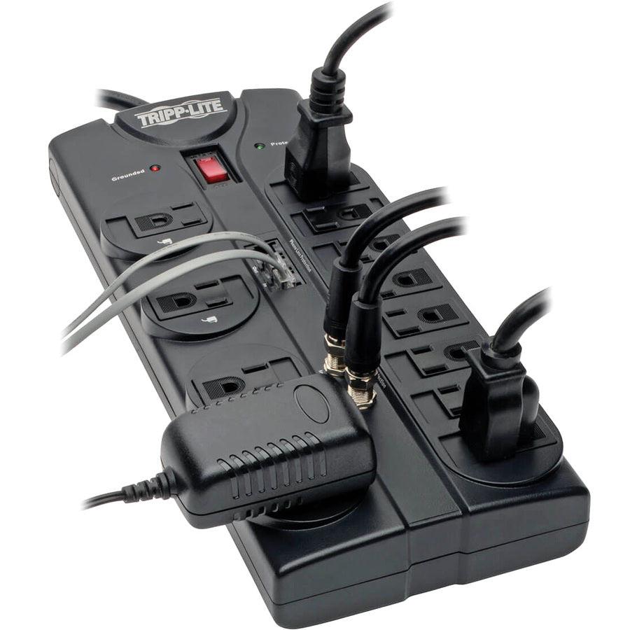 Tripp Lite Protect It! 12-Outlet Surge Protector, 8-Ft. Cord, 2880 Joules, Tel/Modem/Coaxial Protection