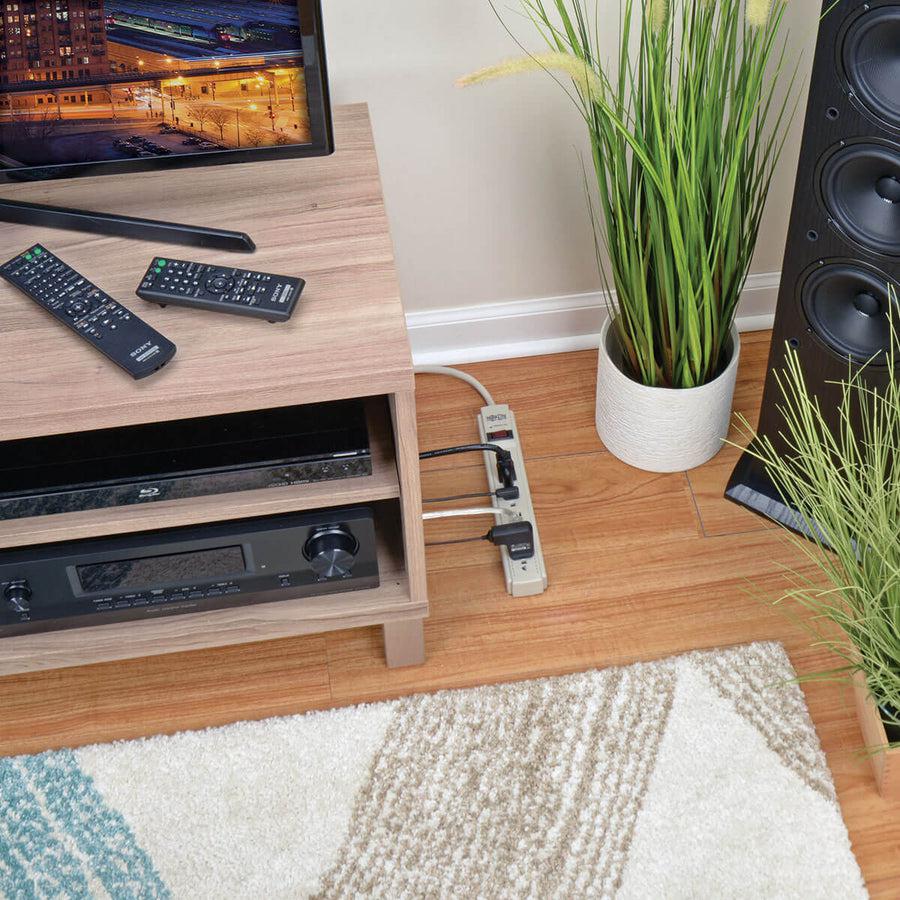 Tripp Lite Protect It! 6-Outlet Surge Protector, 15-Ft. Cord, 790 Joules - Accommodates 1 Transformer