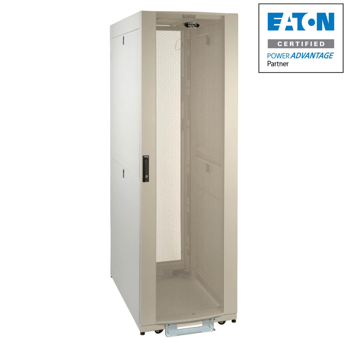 Tripp Lite Sr42Uwsp1 42U Smartrack White Standard-Depth Rack Enclosure Cabinet With Doors, Side Panels & Shock Pallet Packaging