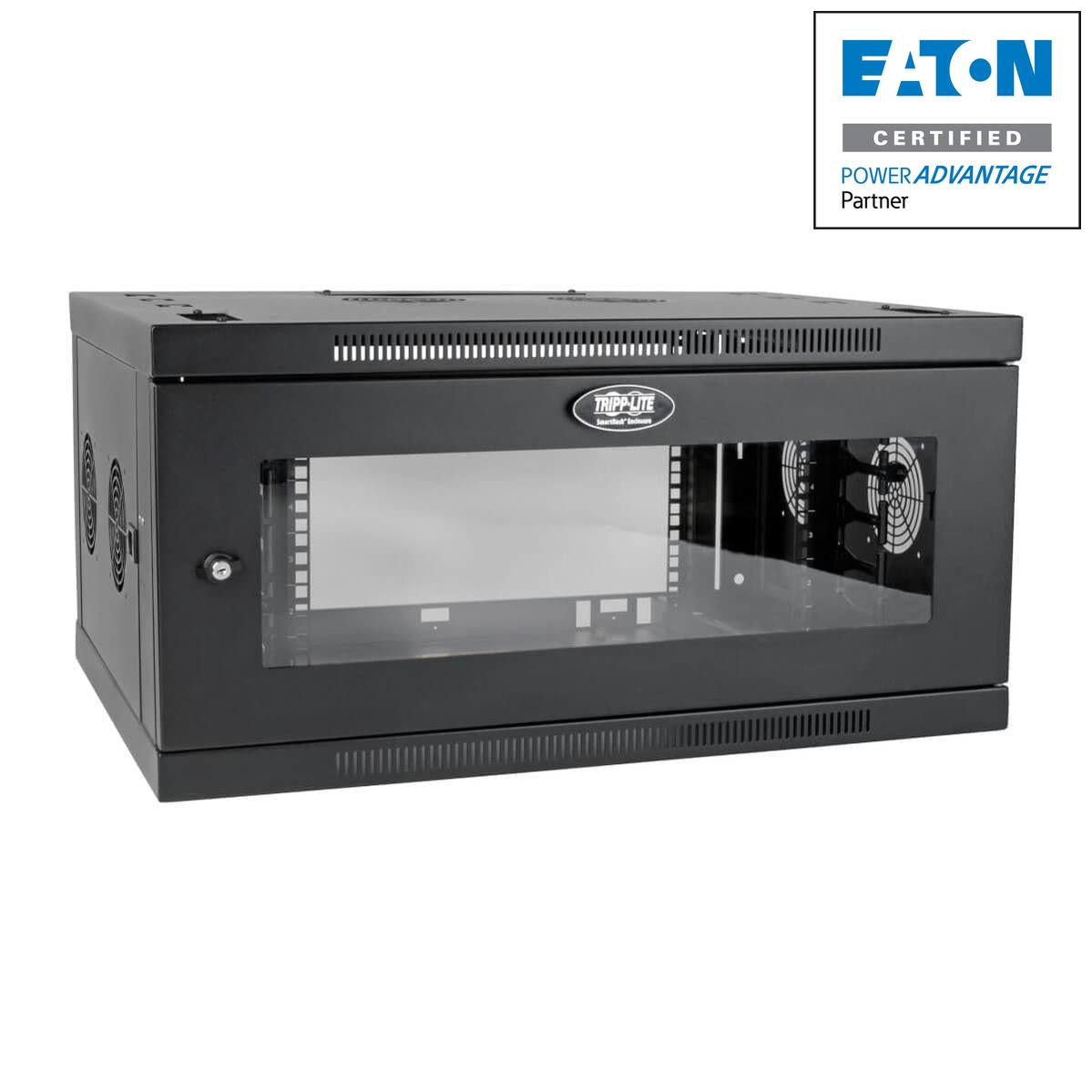 Tripp Lite Srw6Udpgvrt Smartrack 6U Low-Profile Switch-Depth-Plus Wall-Mount Mini Rack Enclosure, Wide, Acrylic Window