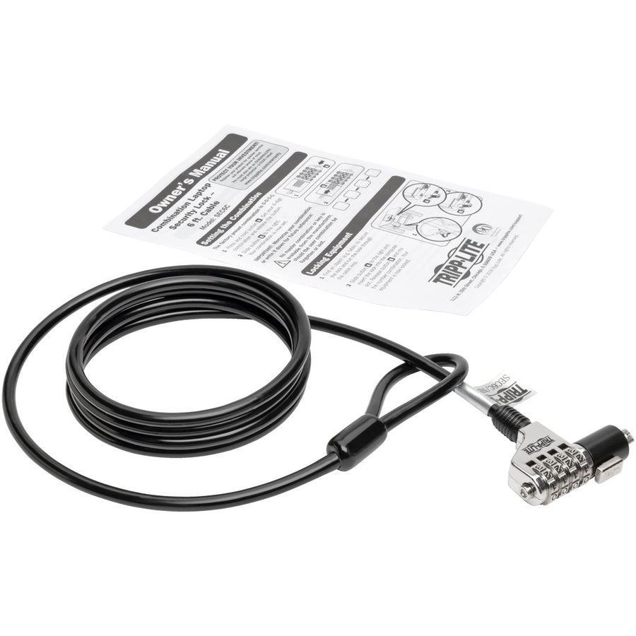 Tripp Lite Sec6C Security Lock For Laptops And Peripherals, 4-Digit Combination, 6 Ft. (1.83 M) Cable