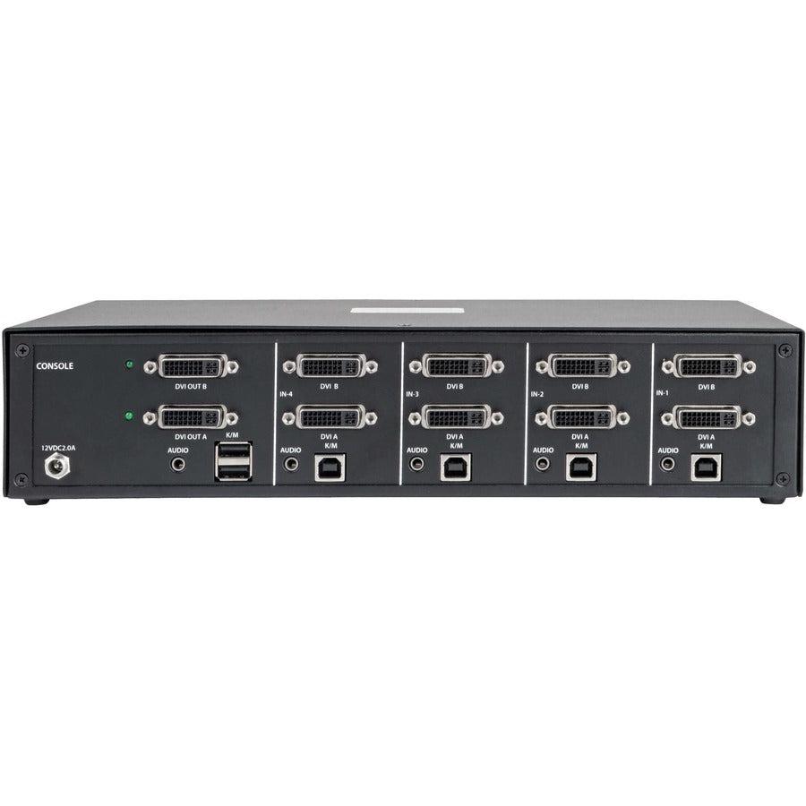 Tripp Lite Secure Kvm Switch, Dual Monitor, Dvi To Dvi - 4-Port, Niap Pp3.0 Certified, Audio