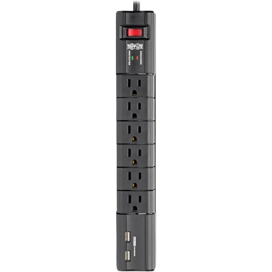 Tripp Lite Tlp608Rusbb Surge Protector Black 6 Ac Outlet(S) 2.44 M