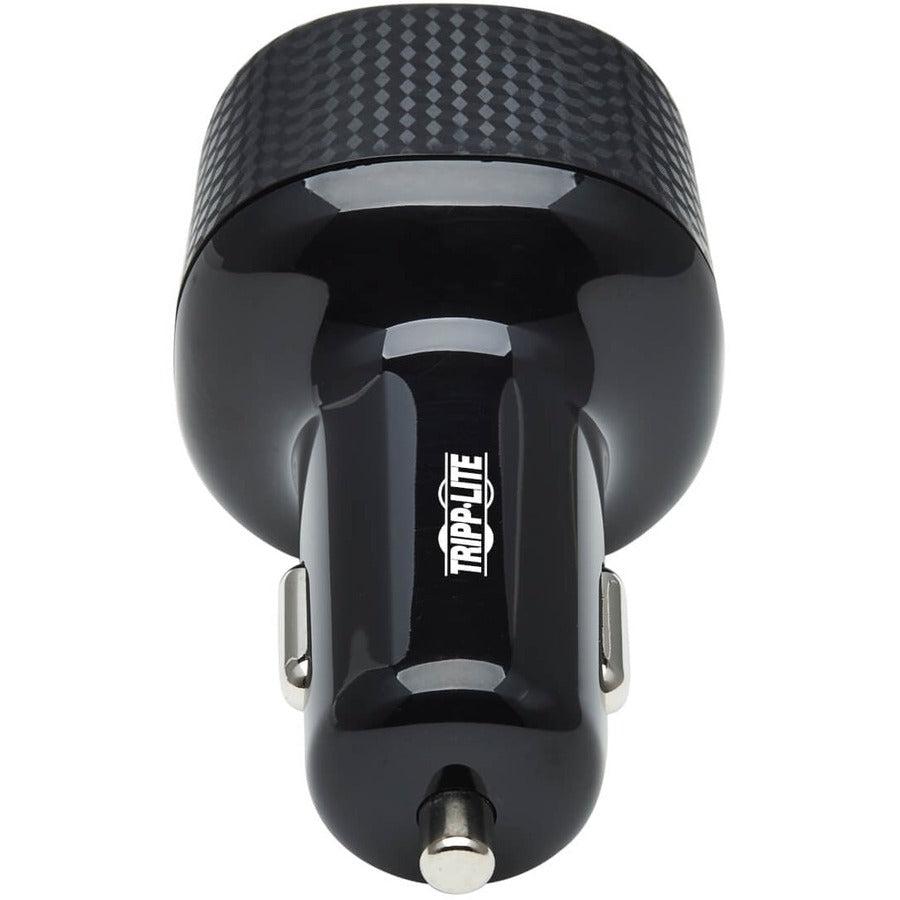Tripp Lite U280-C02-63W-1B Dual-Port Usb Car Charger, 63W Max - Usb-C Pd 3.0 Up To 60W, Usb-A Qc 3.0 Up To 18W