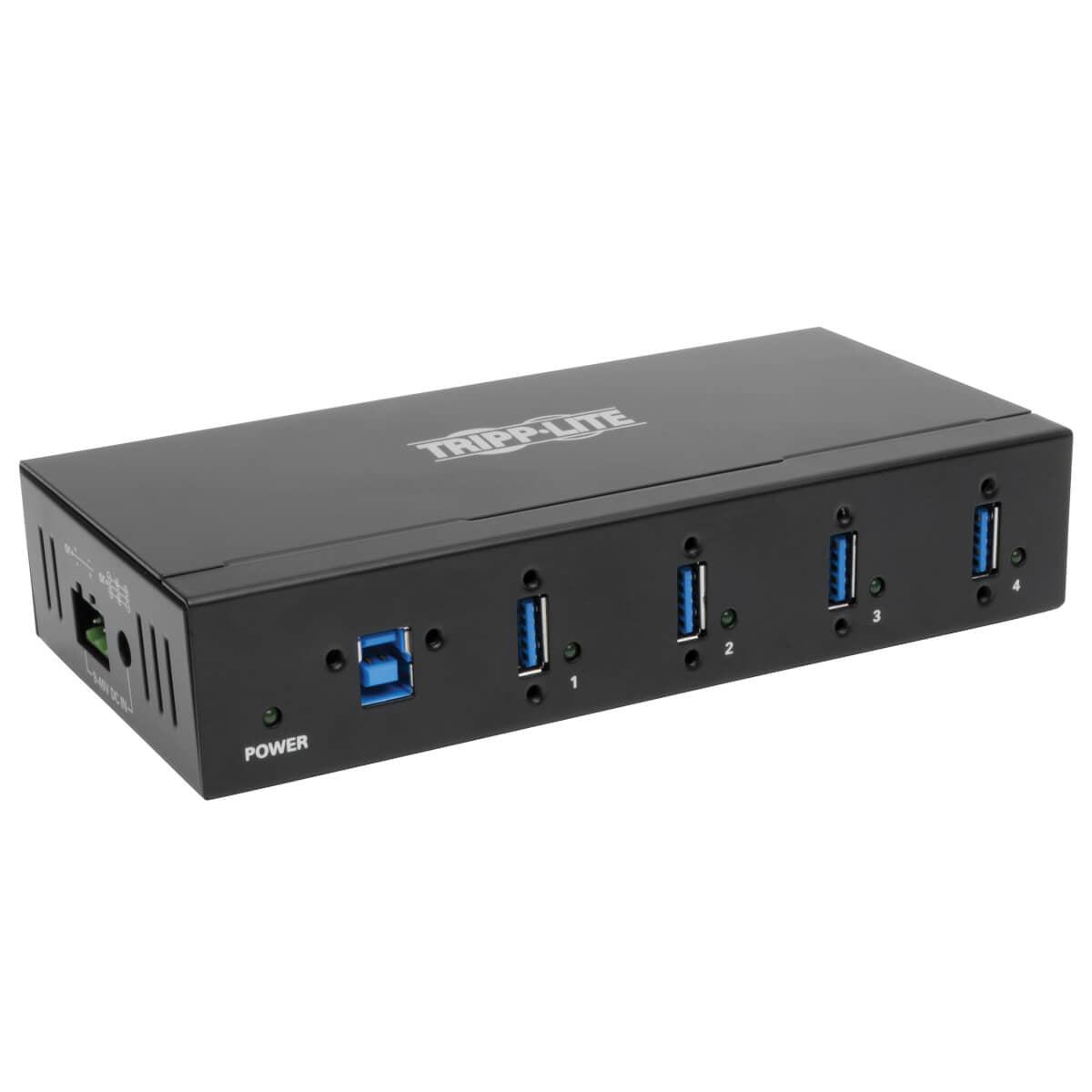 Tripp Lite U360-004-Ind 4-Port Industrial-Grade Usb 3.0 Superspeed Hub - 20 Kv Esd Immunity, Metal Housing, Mountable