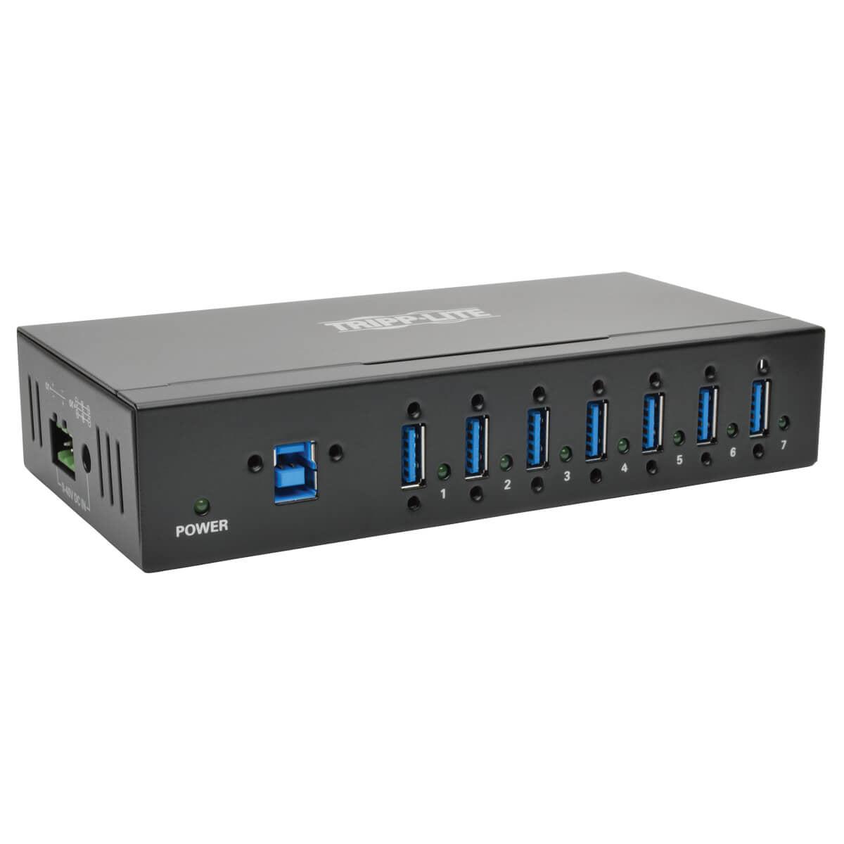 Tripp Lite U360-007-Ind 7-Port Industrial-Grade Usb 3.0 Superspeed Hub - 20 Kv Esd Immunity, Metal Housing, Mountable
