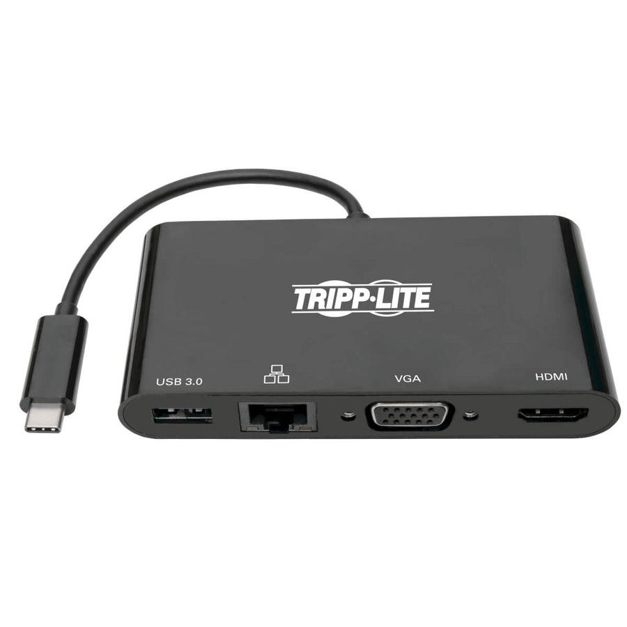 Tripp Lite U444-06N-Hv4Gub Usb-C Multiport Adapter - 4K Hdmi, Vga, Usb-A, Gbe, Hdcp, Black