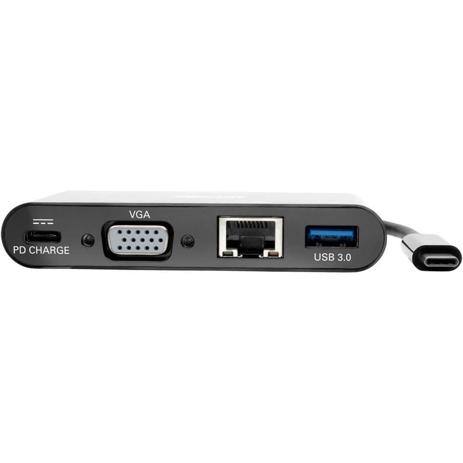 Tripp Lite U444-06N-Vgub-C Usb-C Multiport Adapter, Vga, Usb-A Port, Gbe And Pd Charging, Black