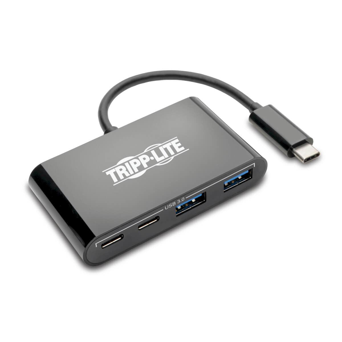 Tripp Lite U460-004-2A2Cb 4-Port Usb-C Hub, Usb C To 2X Usb-A, 2X Usb-C, Usb 3.0, Black