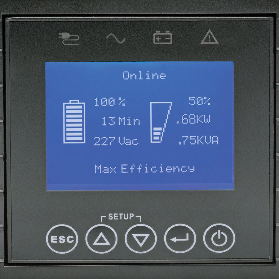 Tripp Lite series SmartOnline 1000VA 900W 208/230V Double-Conversion UPS SUINT1000LCD2U