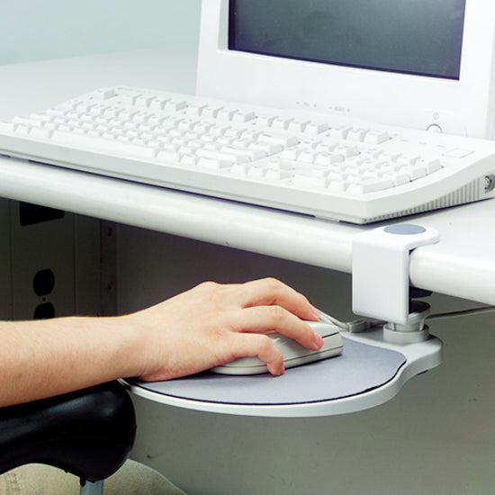 UNDER DESK SWIVEL ERGONOMIC MOUSE PLATFORM WHITE UM003