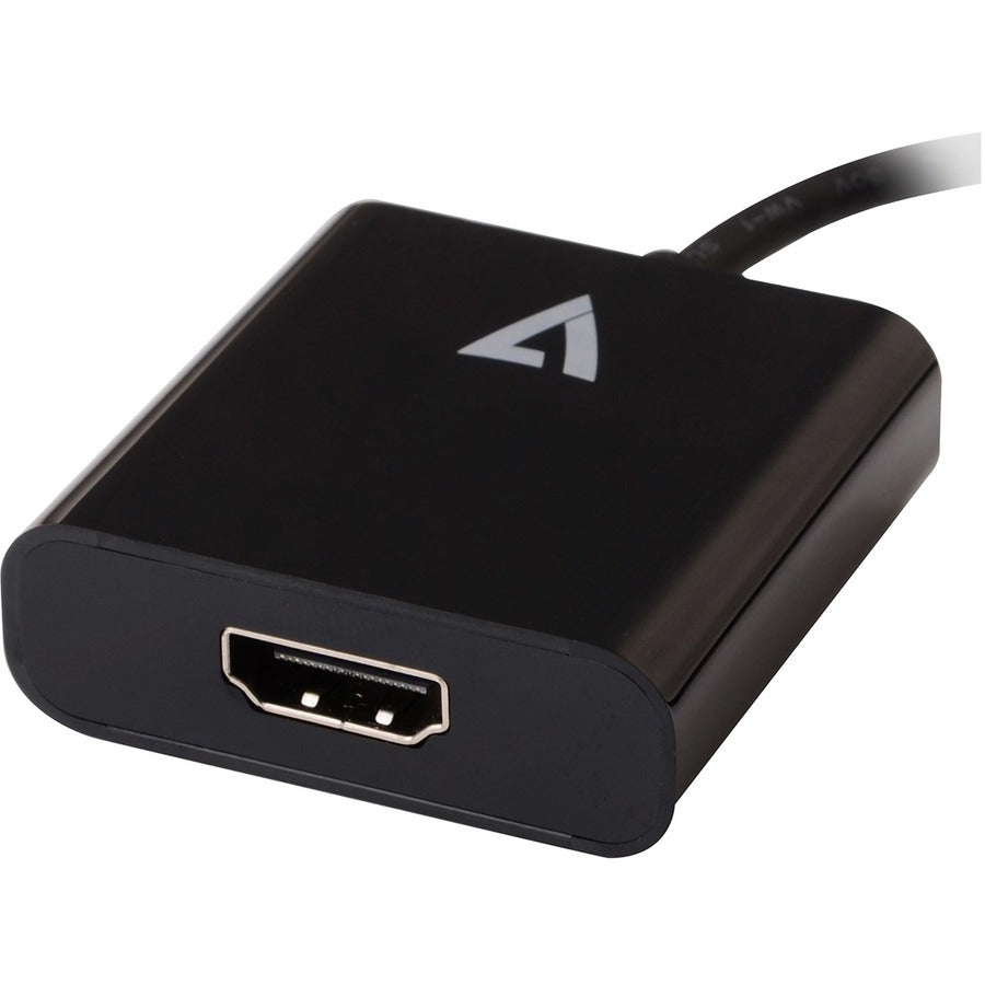 V7 Black USB Video Adapter USB-C Male to HDMI Female V7UCHDMI-BLK-1E