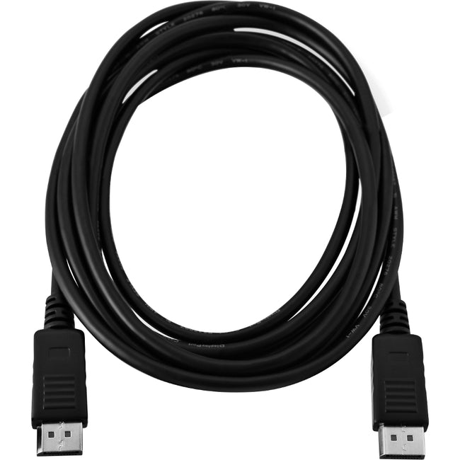 V7 Black Video Cable Displayport Male To Displayport Male 2M 6.6Ft