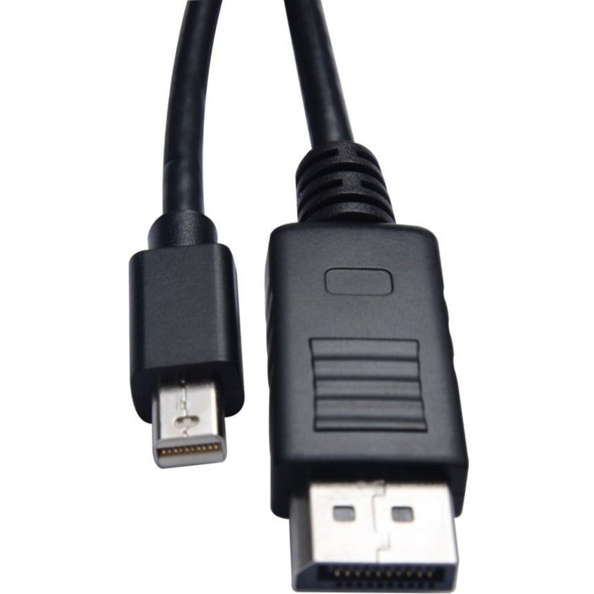 V7 Black Video Cable Mini DisplayPort Male to DisplayPort Male 1m 3.3ft V7MDP2DP-01M-BLK-1E