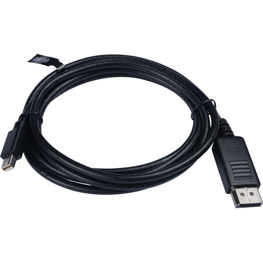 V7 Black Video Cable Mini DisplayPort Male to DisplayPort Male 1m 3.3ft V7MDP2DP-01M-BLK-1E