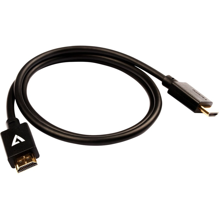 V7 Black Video Cable Pro HDMI Male to HDMI Male 1m 3.3ft V7HDMIPRO-1M-BLK