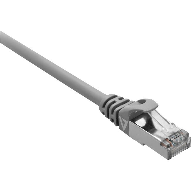 V7 Grey Cat7 Shielded & Foiled (SFTP) Cable RJ45 Male to RJ45 Male 1m 3.3ft V7CAT7FSTP-1M-GRY-1E