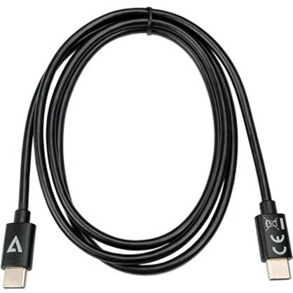V7 USB-C Male to USB-C Male Cable USB 2.0 480 Mbps 3A 1m/3.3ft Black V7USB2C-1M