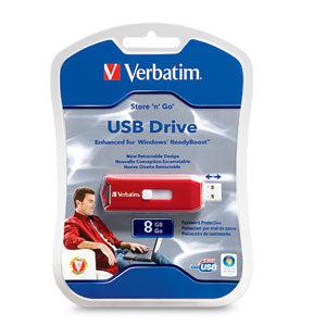 Verbatim 8Gb Store 'N' Go Usb Flash Drive Usb Type-A 2.0 Red