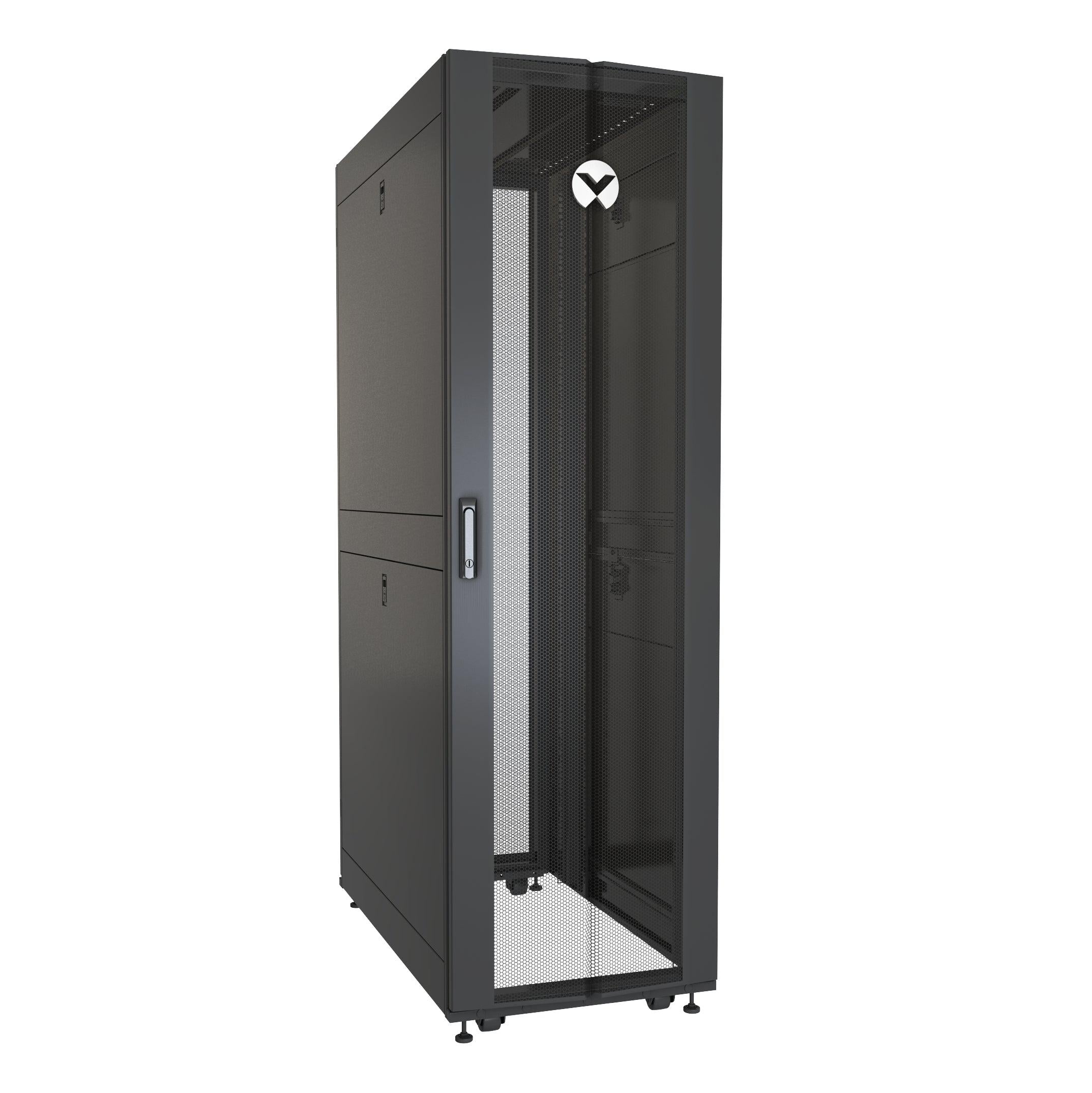 Vertiv Vr Rack Vr3100 Rack Cabinet 42U Freestanding Rack Black, Transparent