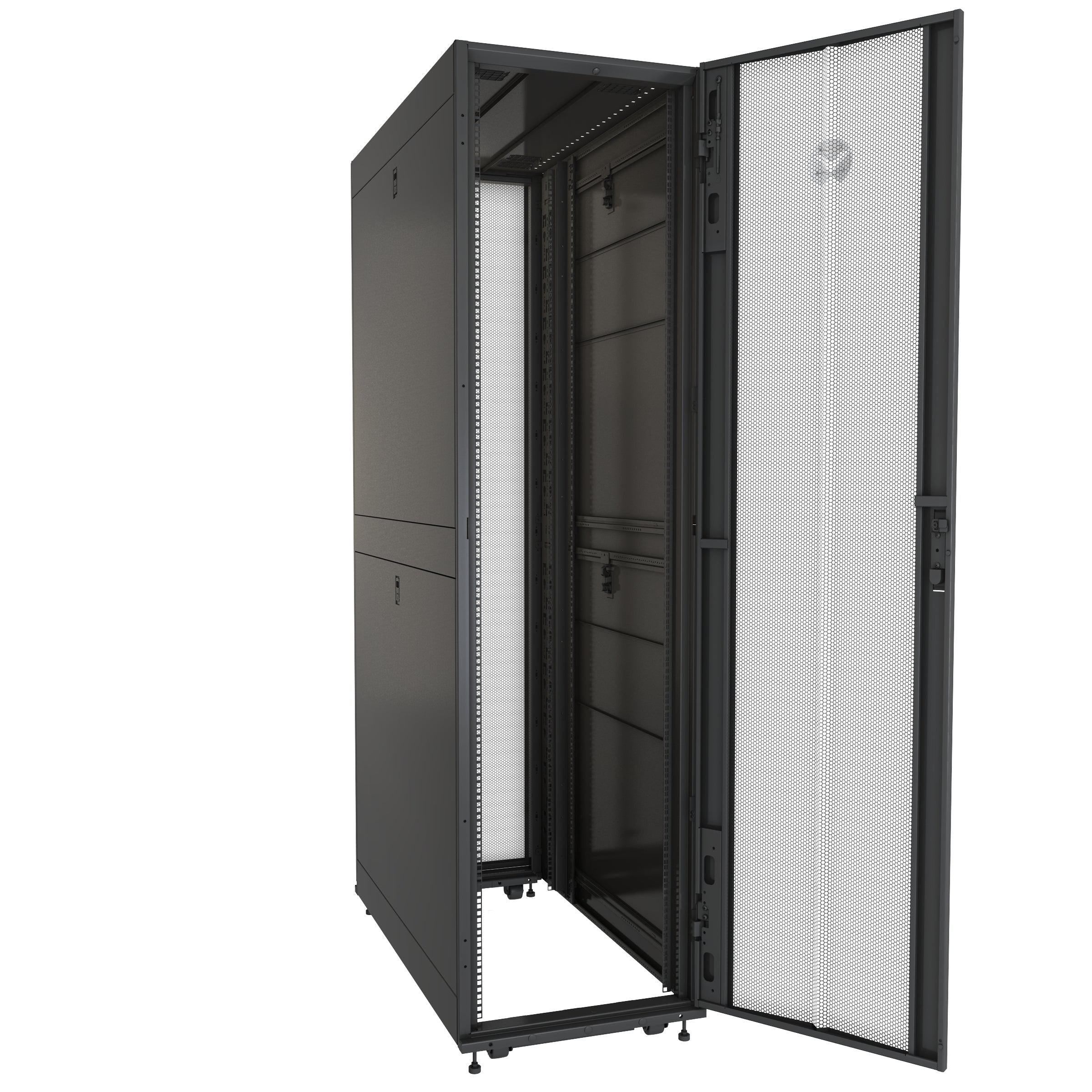 Vertiv Vr3307 Rack Cabinet 48U Freestanding Rack Black, Transparent