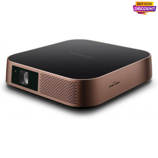 Viewsonic M2 Data Projector Short Throw Projector 1200 Ansi Lumens Led 1080P (1920X1080) 3D Black, Gold