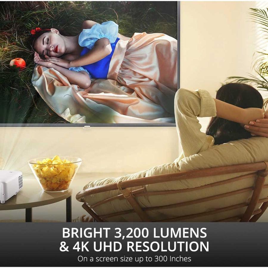 Viewsonic M2E Data Projector Short Throw Projector 1000 Ansi Lumens Led 1080P (1920X1080) 3D Grey, White