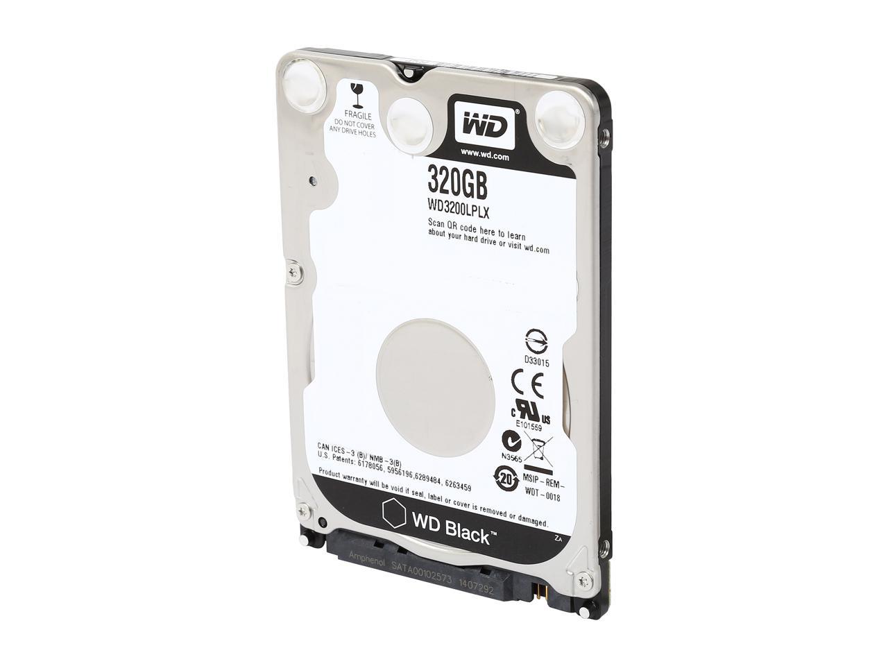 Wd Black Wd3200Lplx 320Gb 7200 Rpm 32Mb Cache Sata 6.0Gb/S 2.5" Internal Hard Drive Bare Drive