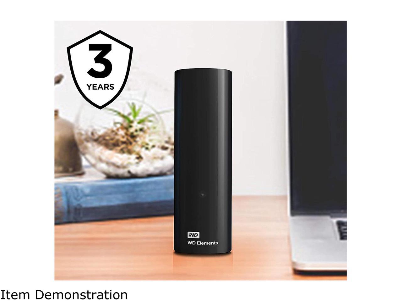 Wd Elements 16Tb Usb 3.0, Micro-B 3.5" Desktop External Hard Drive Wdbwlg0160Hbk-Nesn Black
