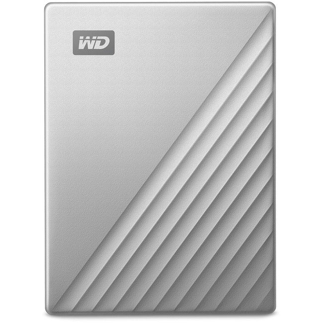 WD My Passport Ultra WDBPMV0040BSL 4 TB Portable Hard Drive - External - Silver WDBPMV0040BSL-WESN