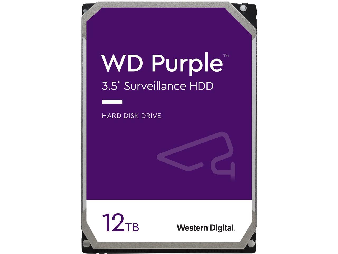 Wd Purple Wd121Purz 12Tb 7200 Rpm 256Mb Cache Sata 6.0Gb/S 3.5" Internal Hard Drive Bare Drive