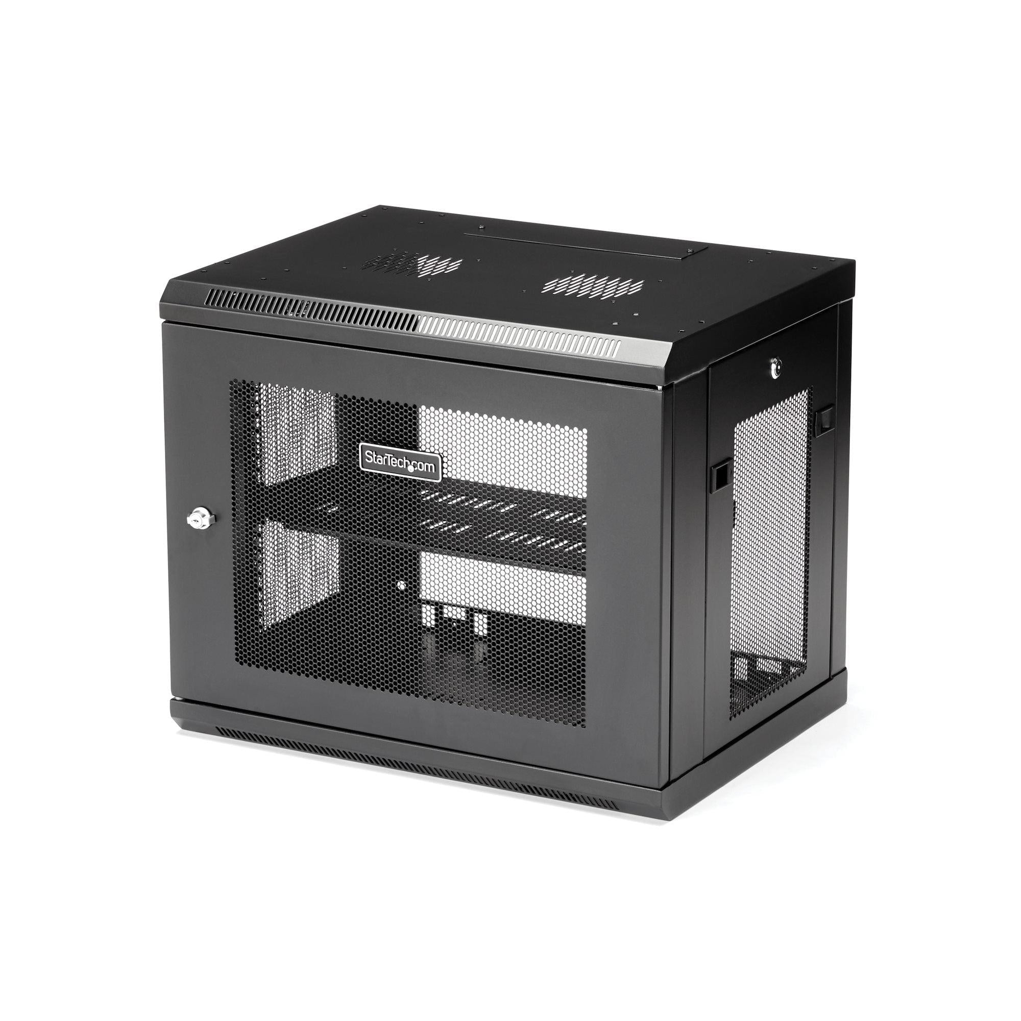 Wall Mount Server Rack - 9U Network Cabinet with Shelf | StarTech RK9WALM