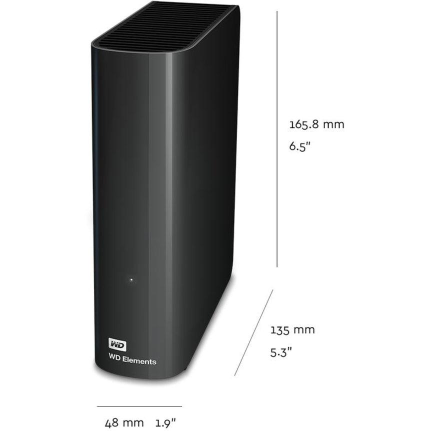 Wd Elements 10Tb Usb 3.0 Desktop Hard Drive Black Wdbwlg0100Hbk-Nesn
