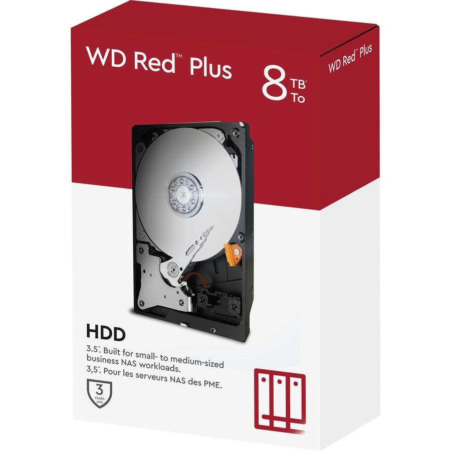 Wd Red Plus 8Tb Nas Hard Disk Drive - 7200 Rpm Class Sata 6Gb/S, Cmr, 256Mb Cache, 3.5 Inch - Wd80Efbx - Oem