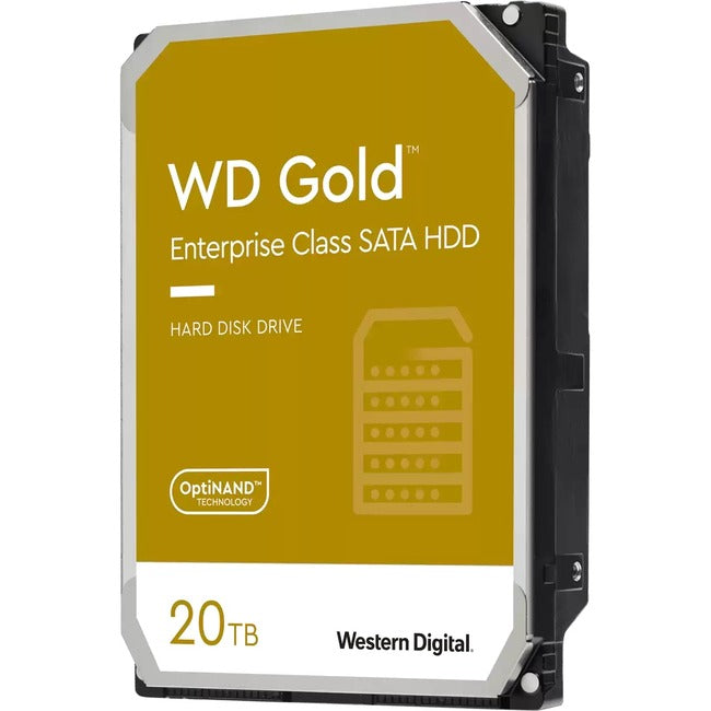 Western Digital Gold WD201KRYZ 20 TB Hard Drive - 3.5 Internal - SATA (SATA/600) - Conventional Magnetic Recording (CMR) Method"
