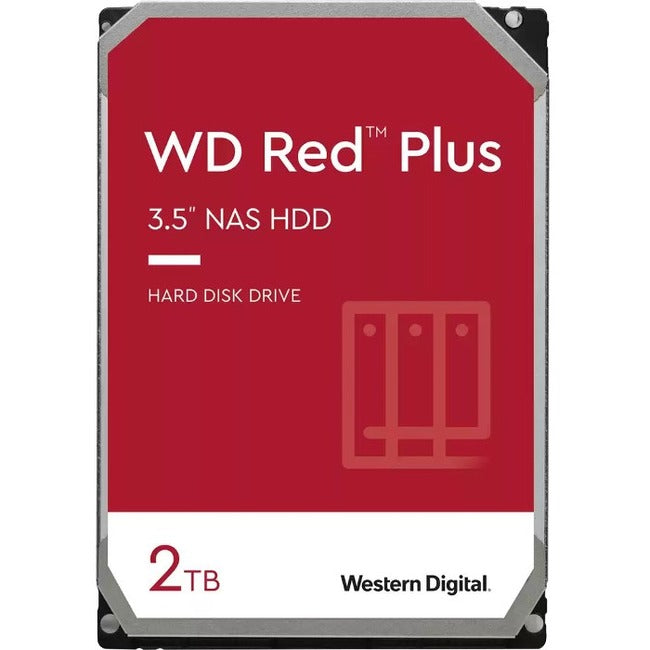 Western Digital - IMSourcing Certified Pre-Owned Red Plus WD20EFRX-RF 2 TB Hard Drive - 3.5 Internal - SATA (SATA/600)"