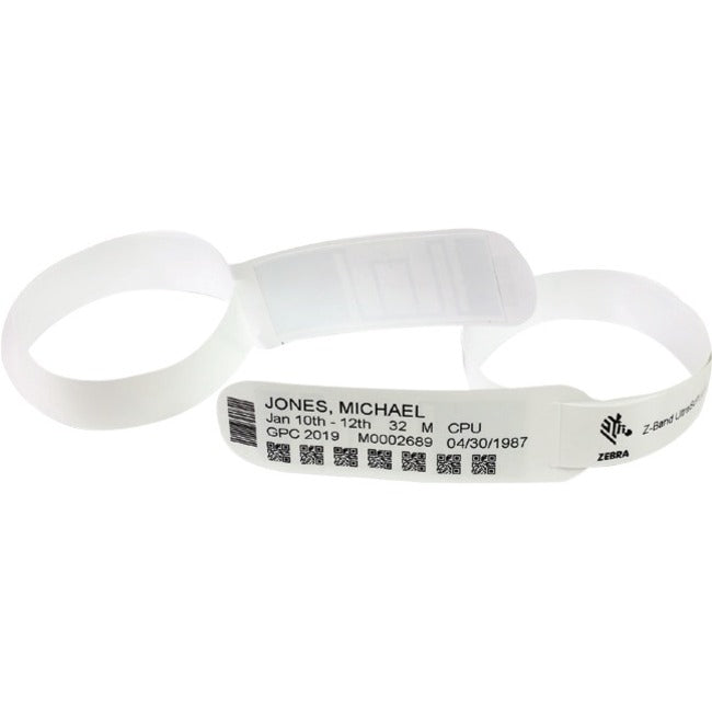 Zebra Z-Band UltraSoft RFID LR Wristband ZIPRD3015155