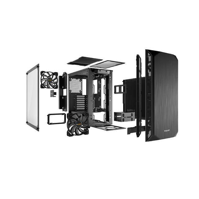 Be Quiet! Bgw34 Pure Base 500 Window Black, Atx, Midi Tower Computer Case, Tempered Glass Window, Two Preinstalled Fans