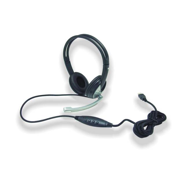 Imicro Sp-Imme282 Wired Usb Headphone W/ Microphone & Volume Control (Black)