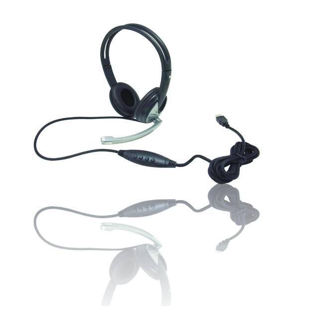 Imicro Sp-Imme282 Wired Usb Headphone W/ Microphone & Volume Control (Black)