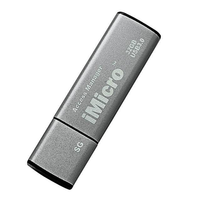 Imicro Usb 3.0 Password Protection Flash Drive Sliver Grade 32Gb (Silver Grey)