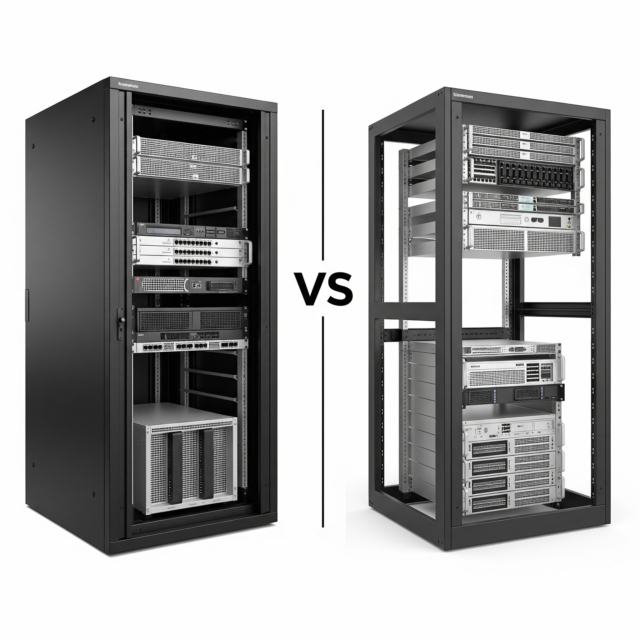 Rack Cabinets vs. Open Frame Racks: Which Is Best for Your Data Center