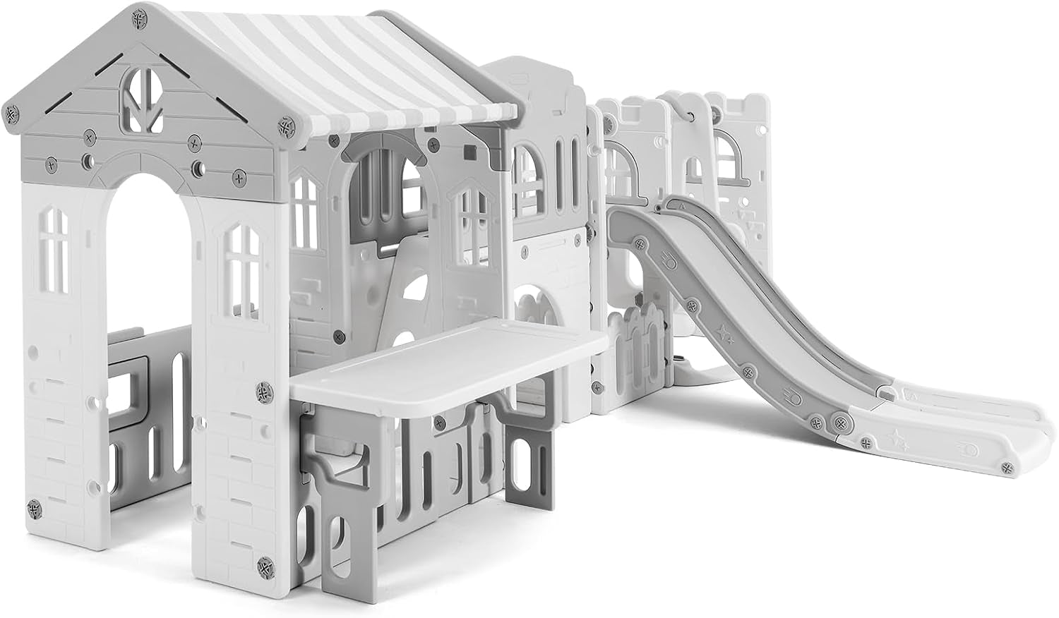 10 In 1 Toddler Friendly Slide Playset Indoor Outdoor
