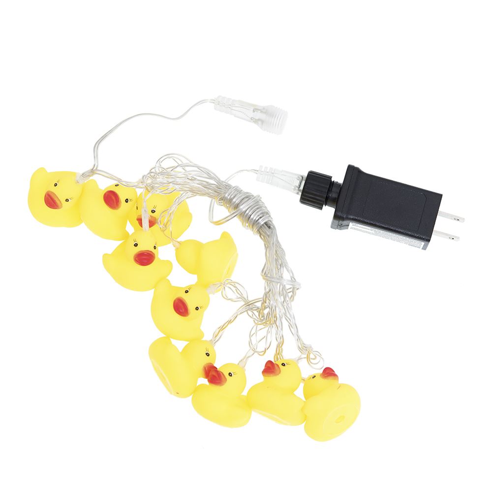 10-Light Yellow Duck Warm White LED Light Set