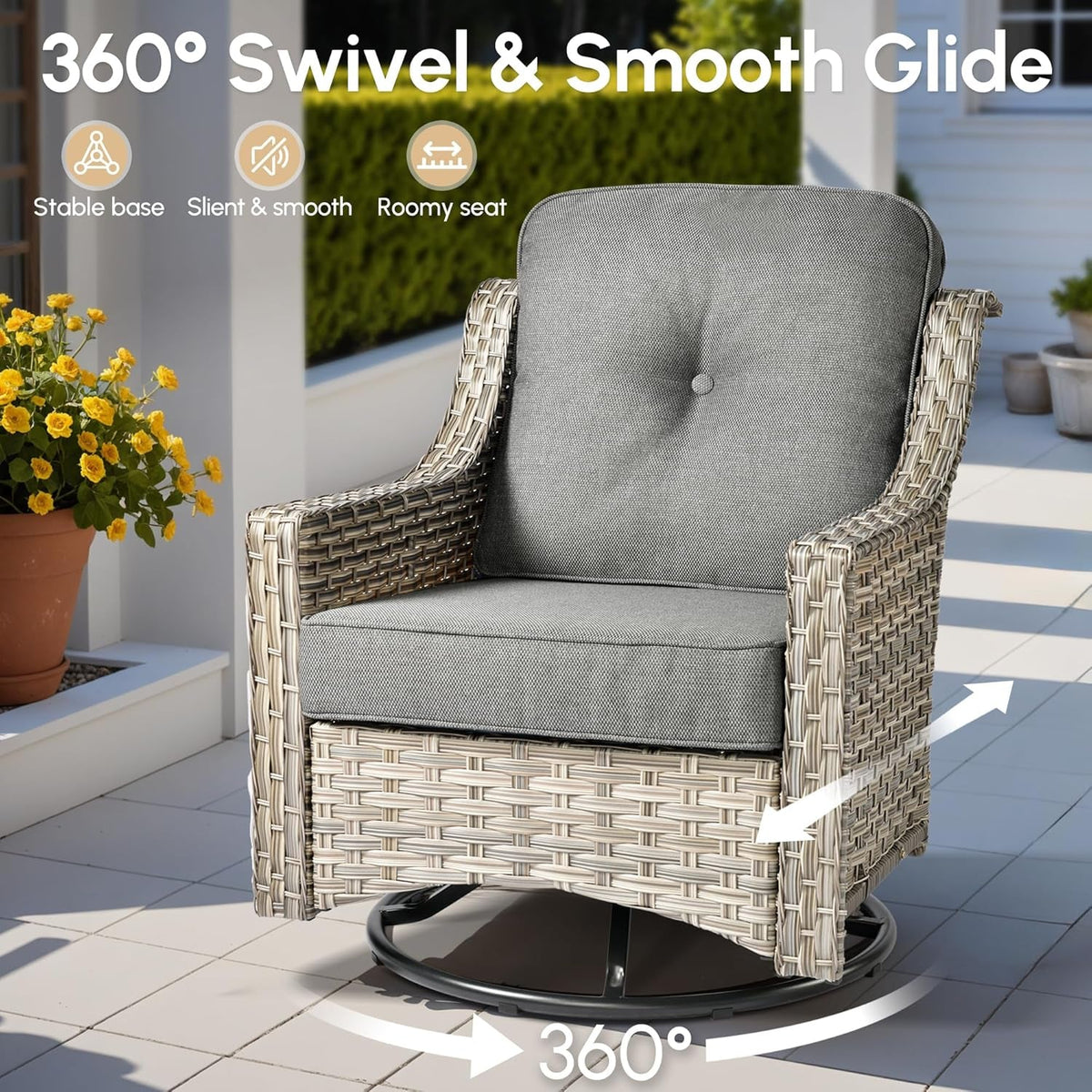 10 Piece Outdoor Patio Furniture Set with Fire Pit