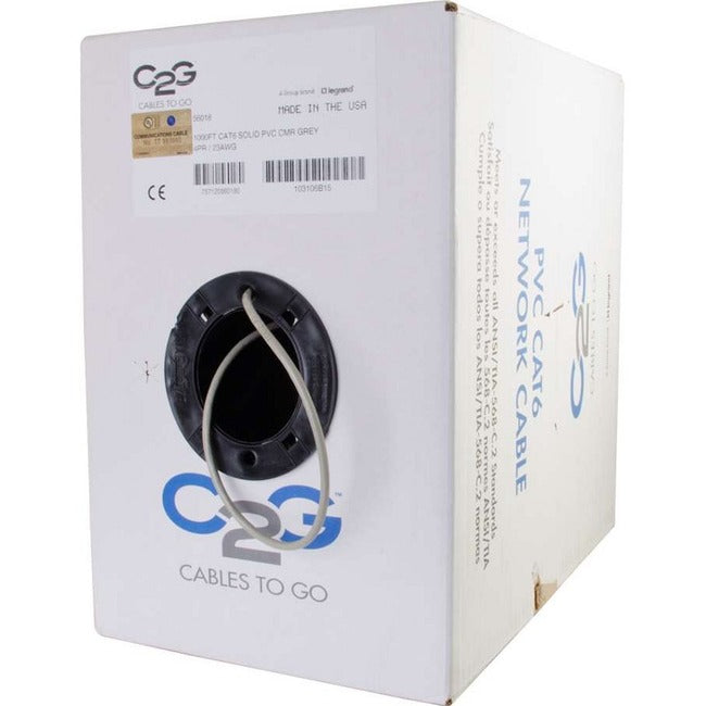 1000Ft Cat6 Bulk Unshielded (Utp) Ethernet Network Cable With Solid Conductors - Ctg-56018