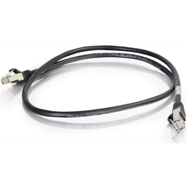 100Ft Cat5E Snagless Shielded (Stp) Ethernet Network Patch Cable - Black